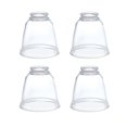thumbnail image 1 of Aspen Creative 23127-4 Pantalla de cristal de repuesto para ventilador de techo transparente contemporáneo, ajuste de 2-1/8 pulgadas, 4-5/8 pulgadas de diámetro x 4-1/2 pulgadas de altura, transparent, 1 of 1