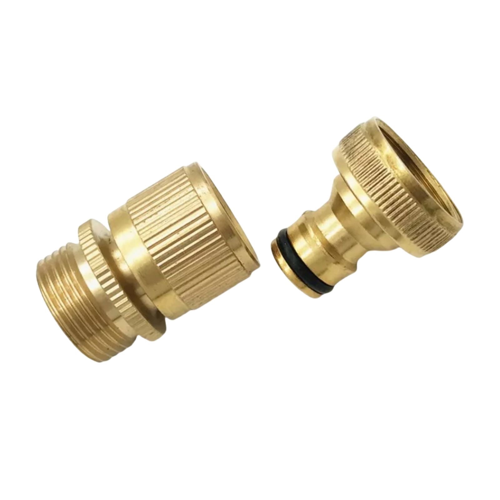 ARCADORA 4 Pair Brass Garden Hose Quick Connectors 3/4” GHT Standard Size Easy Connection Leak Proof Durable Faucets Sprinklers RV Boats