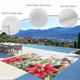 thumbnail image 3 of Christmas Outdoor Rug for Patio/Deck/Porch, Non-Slip Large Area Rug 4 x 6 Ft, Winter Poinsettia Berry Farmhouse Wooden Grain Indoor Outdoor Rugs Washable Area Rugs, Camping Rug Carpet Runner, 3 of 8