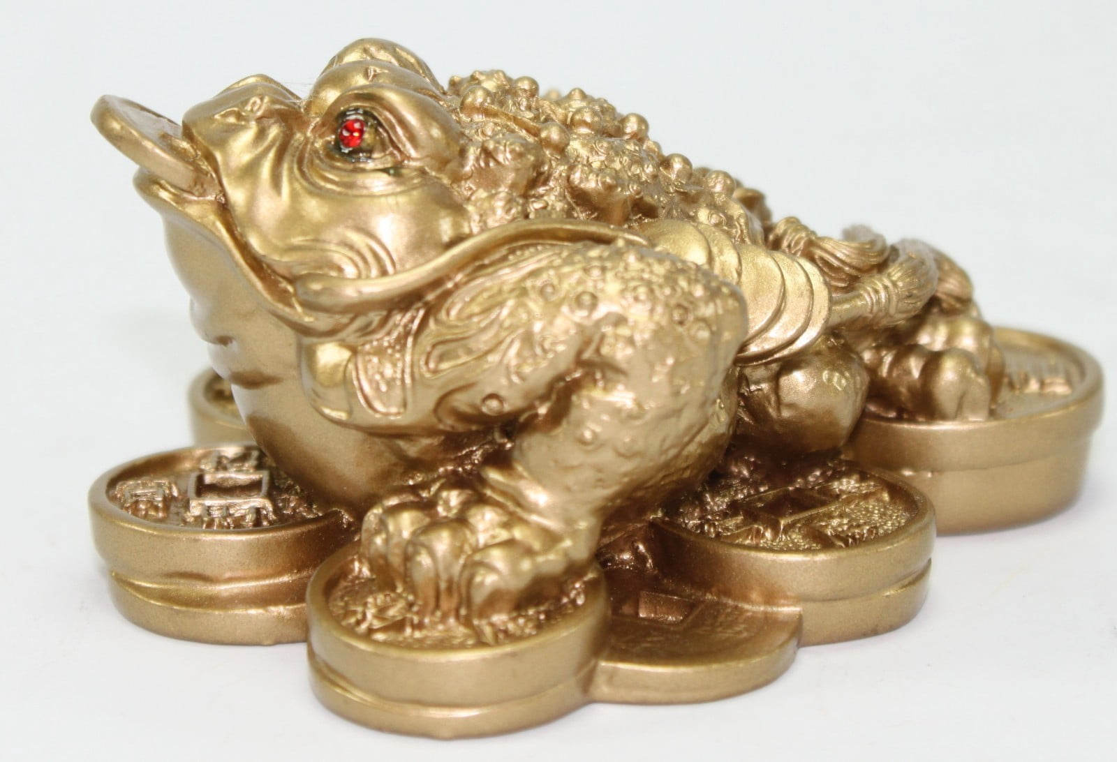 Feng Shui Mini Matte Gold Money Frog Coin Toad Paperweights Home Decor Gift G16220