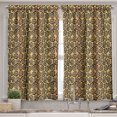 thumbnail image 2 of Ambesonne Cat Design Valance & Curtain, Retro Leopard Skin Art, 55"x24", Sand Brown Dark Khaki, 2 of 7