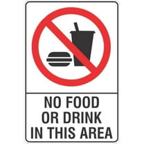 Retro Decor Tin Signs,“NO FOOD OR DRINK IN THIS AREA”,for garage,bar,restaurant,living room,bedroom,kitchen,cafe,bar,8×12inch