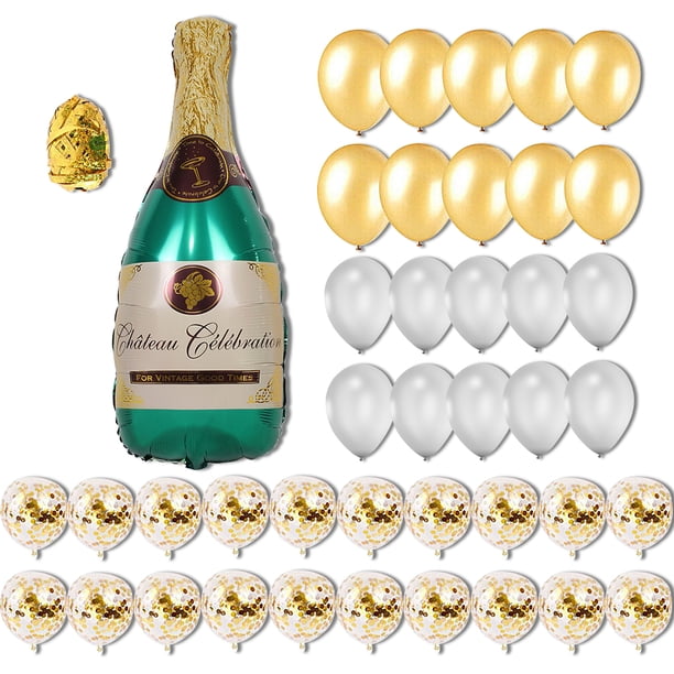 Juego de globos Worallymy, botella de champán, Kit de globos de lentejuelas, fiesta de cumpleaños, boda, celebración, decoración inflable Worallymy JD735799637
