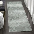 thumbnail image 3 of SAFAVIEH Paradise Wight Damask Floral Area Rug, Seafoam/Grey, 4' x 5'7", 3 of 9