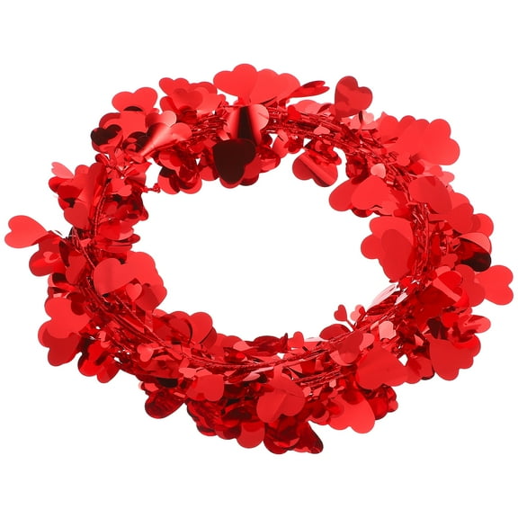 Valentines Tinsel Garland Valentine's Wreath Office
