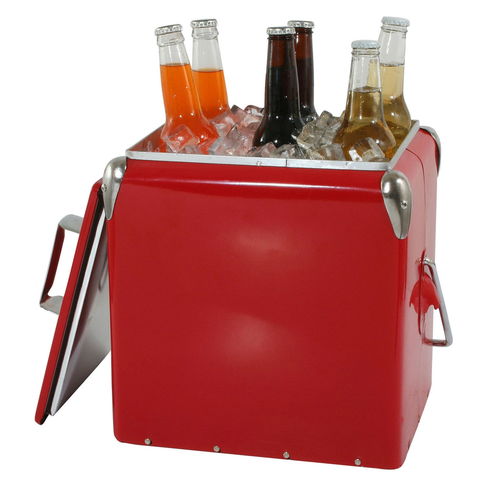 Details about   American Retro Classic Metal Blue Picnic beverage cooler with flames Vintage New 
