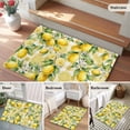 thumbnail image 5 of Yellow Lemons Entryway Rug 2'x3'&nbsp; Non Slip Front Door Mats, Summer Botanical Checkered Pastoral Entrance Rugs Indoor Outdoor Carpet, Washable Floor Mats Small Area Rug for Bedroom Kitchen, 5 of 8