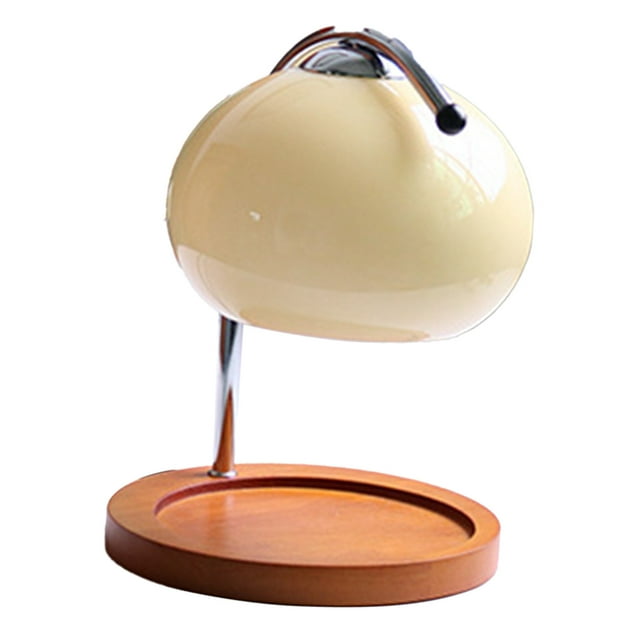 Lampe Chauffe-Bougie, Lampe Chauffe-Bougie Rétro au design vintage, avec base en Bois Massif, Cadre en Fer Artistique et Dôme en Verre. Cette Lampe Électrique Est Idéale pour Faire Fondre la Cire et les Bougies d'Aromathérapie, Créant une ambiance Chaleureuse. la Luminosité Réglable la Rend Adaptée à la Déco de la Maison Ou de la Chambre.