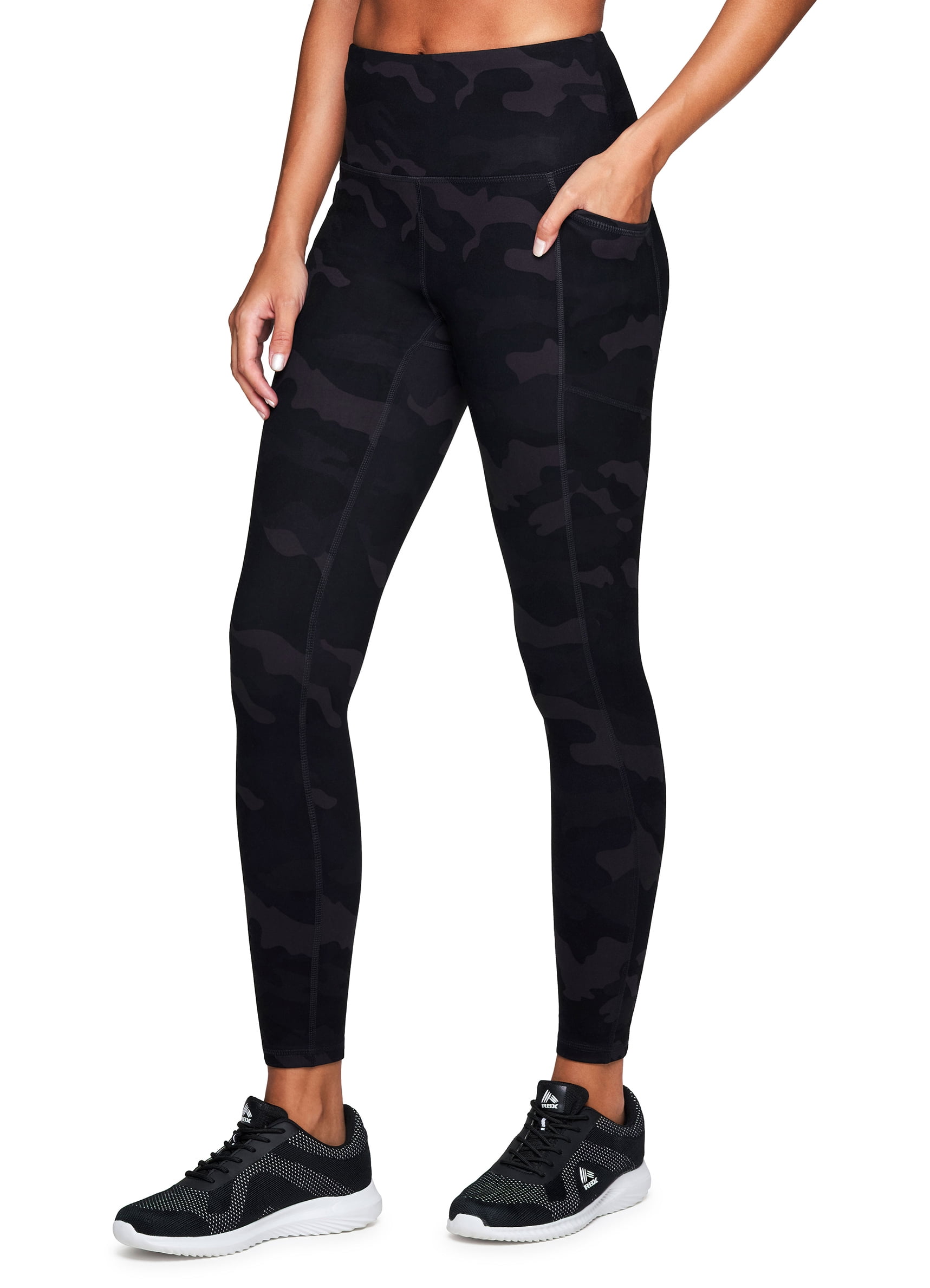 Black camo leggings with pockets, Women's Fashion, Activewear on Carousell