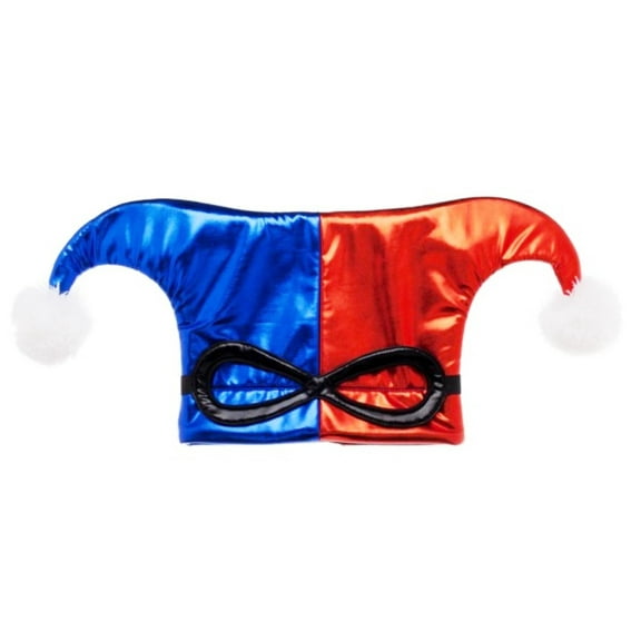 Harley Quinn Court Jester Pom-Pom Costume Hat
