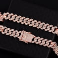 thumbnail image 5 of Hip Hop Bling Paved Rhinestones Cuban Chain Choker Necklace For Women 12mm Iced Out Rose Gold Color Prong Cuban Necklace Jewelry SH, 5 of 7