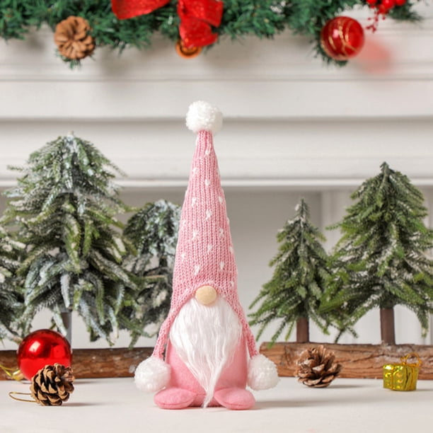 Adorno navideño de gnomo, muñeco navideño sin rostro de Rodolfo, decoración colgante para dormitorio, sala de estar y baño.