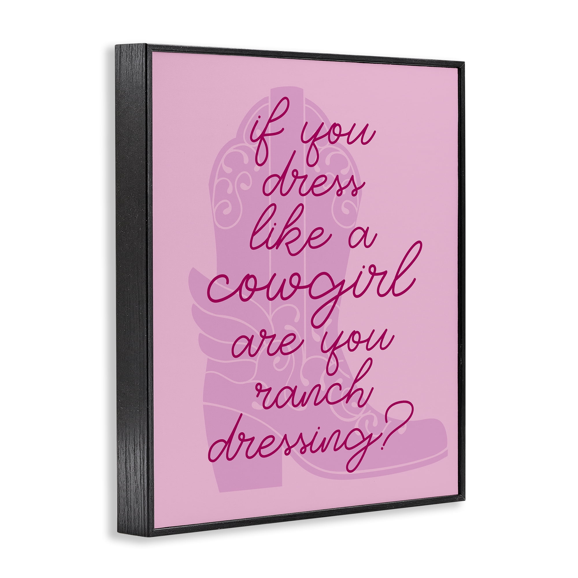 Stupell Industries Dress Like a Cowgirl Beauty & Fashion Painting Black Framed Art Print Wall Art, 11 x 14