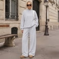 thumbnail image 3 of SUNBS Lounge Sets for Women 2 Piece Sweatsuits Mock Neck Sweatshirt Outfits for Women Fall Oversized Loungewear Sweatpants, 3 of 9