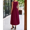 thumbnail image 3 of Vestido midi casual sin mangas BTFBM para mujer 2025, 3 of 9