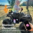 thumbnail image 3 of Hikiddo Kids ATV 4 Wheeler, 24V Kids Ride on Toy for Big Kid w/Bluetooth, 400W Motor - Black, 3 of 7