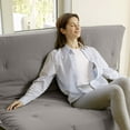 thumbnail image 6 of ZONLI Japanese Futon Mattress, Twin Size 39"x80"x4" | 100% Cotton Foldable Tatami Sleeping Pad for Dorm, Living Room & Camping, Grey, 6 of 11