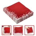 thumbnail image 4 of KAKOWELY 20 servilletas desechables con diseño de copos de nieve navideños, decoración para fiestas, exquisitos pañuelos para fiestas al aire libre, hermosas servilletas para fiestas., 4 of 5