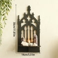 thumbnail image 5 of Gothic Styles Black Wood Wall Mounted Shelf Throne Design Decorative Storage Rack Floating Organizers For Home Decors, 5 of 8