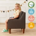 thumbnail image 6 of ECR4Kids Frankie Toddler Upholstered Arm Chair with Wooden Legs, Kids Furniture, Raisin, 6 of 9