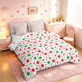 thumbnail image 2 of Manfei Festive Stars 7-Piece Twin Bedding,Christmas Polka Dot Bedding Comforter Set,Green White,Christmas Reversible, 2 of 6