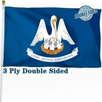 Louisiana State Flag 3x5 ft, Heavy Duty 3 Ply Durable Polyester, LA Flag with Vibrant Print/4 Rows Hemming/Brass Grommets