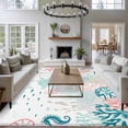 thumbnail image 4 of Rectangle Area Rug 6x9ft,Summer Ocean Sea Turtle Conch Washable Carpet Non-Slip Runner Accent Rugs Indoor Floor Mat for Bedroom Living Room Decor,Gradient Coral Animal, 4 of 9