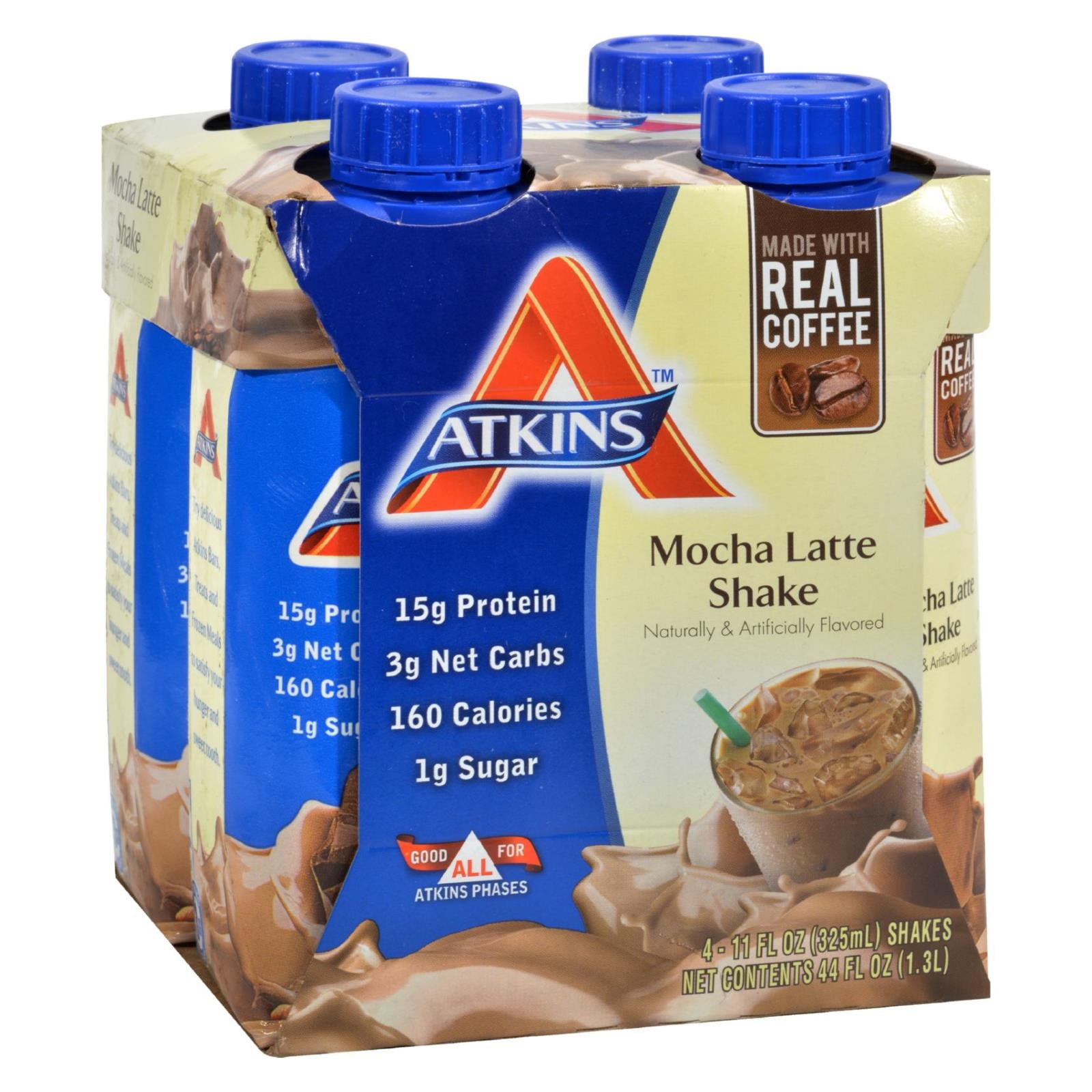 Atkins Gluten Free ProteinRich Shake, Mocha Latte, Keto Friendly, 4 Count (Ready to Drink