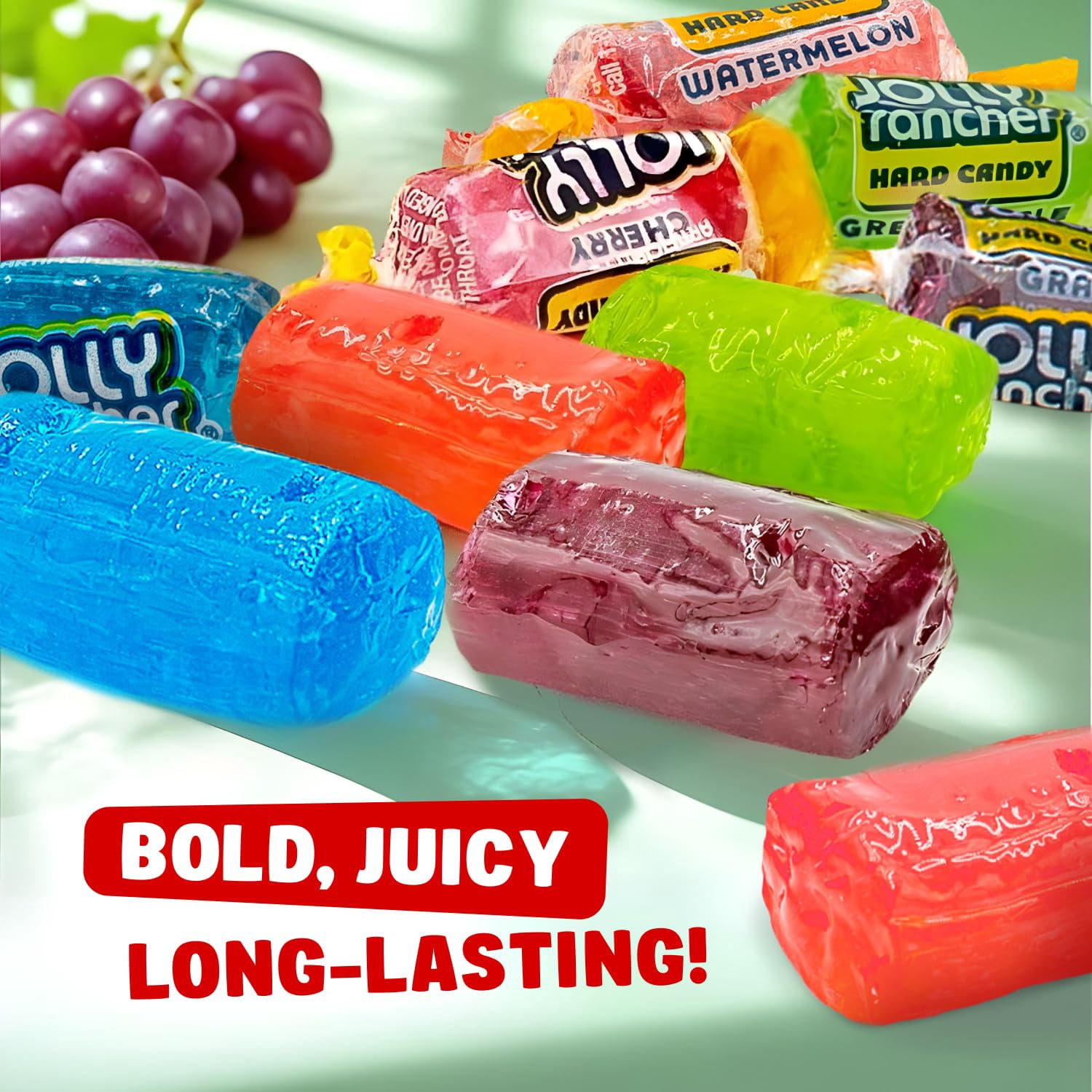 JOLLY RANCHER Hard Candy ASSORTED Mix 5 lb – Bulk Candy, 5 Original Flavors (Watermelon, Blue Raspberry, Cherry, Green Apple, Grape)