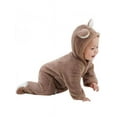 thumbnail image 6 of Infant Baby Girl Boy Fall Winter Outfits Bear Ears Hooded Romper Jumpsuit Bodysuit Warm Fleece Clothes Toddle lothing Fleece Clothing 0-12 M, 6 of 7