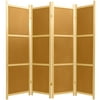 Oriental Furniture 6 Ft Tall Cork Board Shoji Screen, 4 panel
