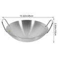 thumbnail image 2 of QUTETN Durable Cooking Wok Stainless Steel Wok Round Bottom Wok Large Fry Pan Large Capacity Saute Pan, 2 of 11