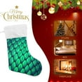 thumbnail image 4 of Mermaid Dragon Scales Christmas Stockings Cartoon Christmas Presonalized Large Stocking Sock, Set of 2 Xmas Party Winter Decor Candy Bag Family Holiday Gift, 17.7 Inch, 4 of 7