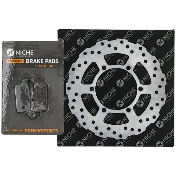 Niche Rear Brake Rotor Pad Kit for Kawasaki KLX250 43082-1173 Motorcycle MK1007015