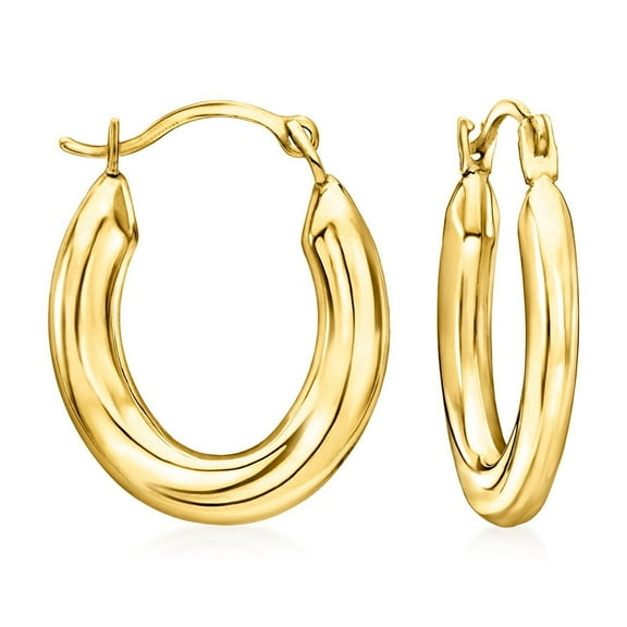 Ross-Simons 14kt Yellow Gold Small Oval Hoop Earrings, Women's, Adult