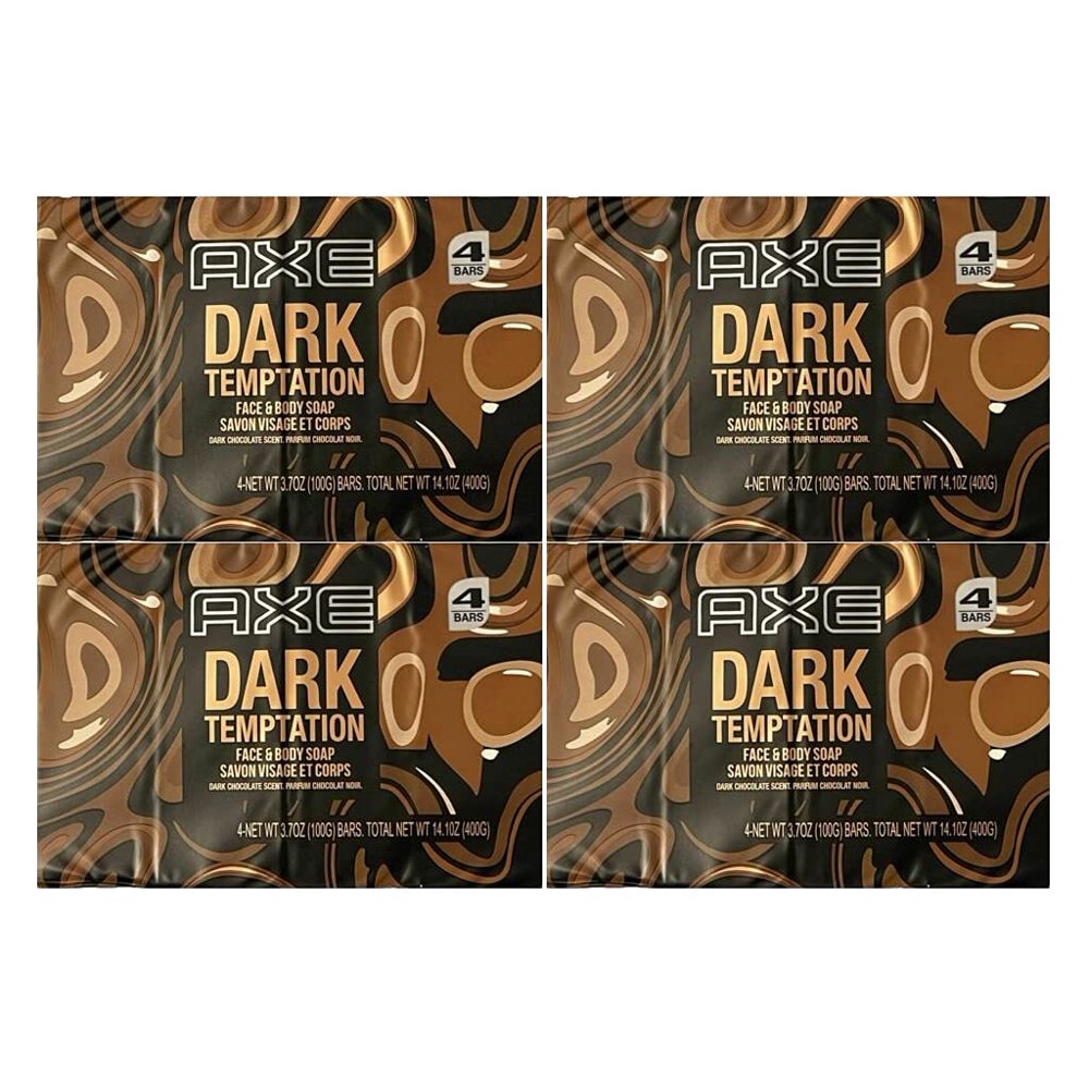 Axe Bar Soap for Men, Dark Temptation 3.7 oz (100g) 4 Pack Walmart