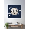 thumbnail image 2 of Moon Woman In Starry Sky Poster Wall Art, Modern Wall Decor, 24x24 UNFRAMED, 2 of 3