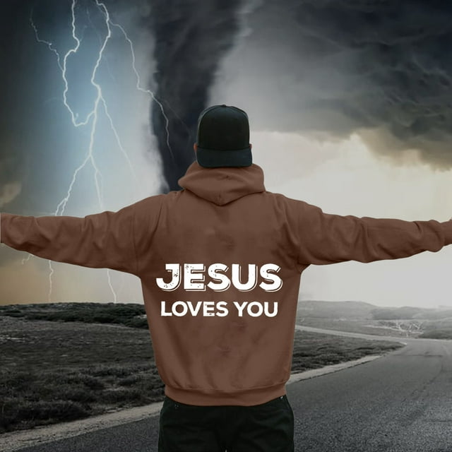 MHFRRA Sudadera con Capucha de Moda para Hombre, Jersey con Estampado Moderno, Ropa Informal, Tela Suave y Cómoda para Otoño E Invierno, Atuendo Diario Marrón