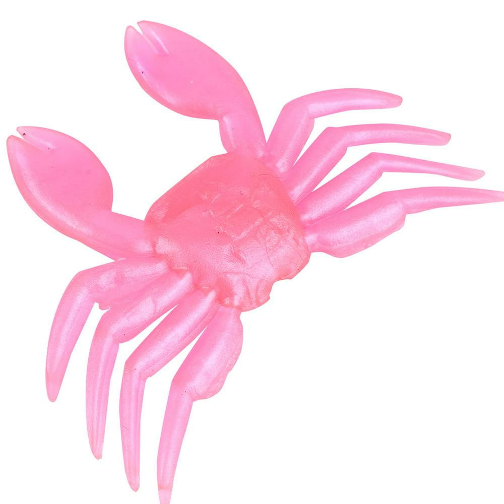 LYUMO 10pcs Artificial Plastic Soft Crab Lure 3D Simulation Freshwater