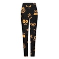 thumbnail image 5 of Pantalones largos de cintura alta con estampado de Hollween informales a la moda para mujer Fridja alkflakhf35359, 5 of 5