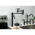 thumbnail image 3 of Kingston Brass KS3700BAL Heirloom Deck Mount Pot Filler Faucet, Matte Black, 3 of 8