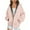 Pink, variant on Plus Size Zip Up Hoodies for Womens Pullover Fashion Winter Warm And Fleece Heavy Printed Hooded Jacket With Zipper Double Pockets