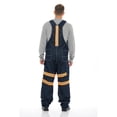 thumbnail image 5 of Juicy Trendz Men's Hi-Vis Safety Bib Overalls, Heavy Duty Workwear Dungaree, Reflective Stripes & Adjustable Straps Orange Dark-Blue W30-L30, 5 of 8