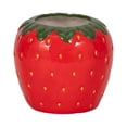 thumbnail image 5 of Strawberry-Shaped Flower Pot for Home Decor - Decorative Ceramic Planter for Outdoor, Indoor Plants, and Garden Display - Stoneware Planter for Patio, Entryway, Shelf, and Balcony - 6", Red & Green, 5 of 10