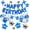 Blue, variant on 56 PCS Happy Birthday Balloons Happy Birthday Banner Pink and Silver Balloons for Boys Men Girls Women 16th 18th 20th 21st 25th 30th 40th 50th 60th Party Decorations