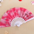 thumbnail image 3 of Vjnyvs 4pcs Floral Folding Hand Fan Vintage Retro Plastic Handheld Fans Folding Fan Wedding Dancing Church Party, 3 of 7