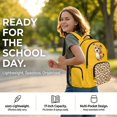 thumbnail image 2 of Xoenoiee Yellow Leopard Print Backpack for Boys Girls Kids Elementary School Bags Set with Lunch Bag Pencil Case for Kindergarten Primary School Bookbag with Side Pocket, Set of 3, 2 of 6