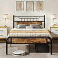 thumbnail image 6 of Uforic Farmhouse Full Size Metal Bed Frame with Headboard & Soundproof Cotton, Adult and Teen, 6 of 8