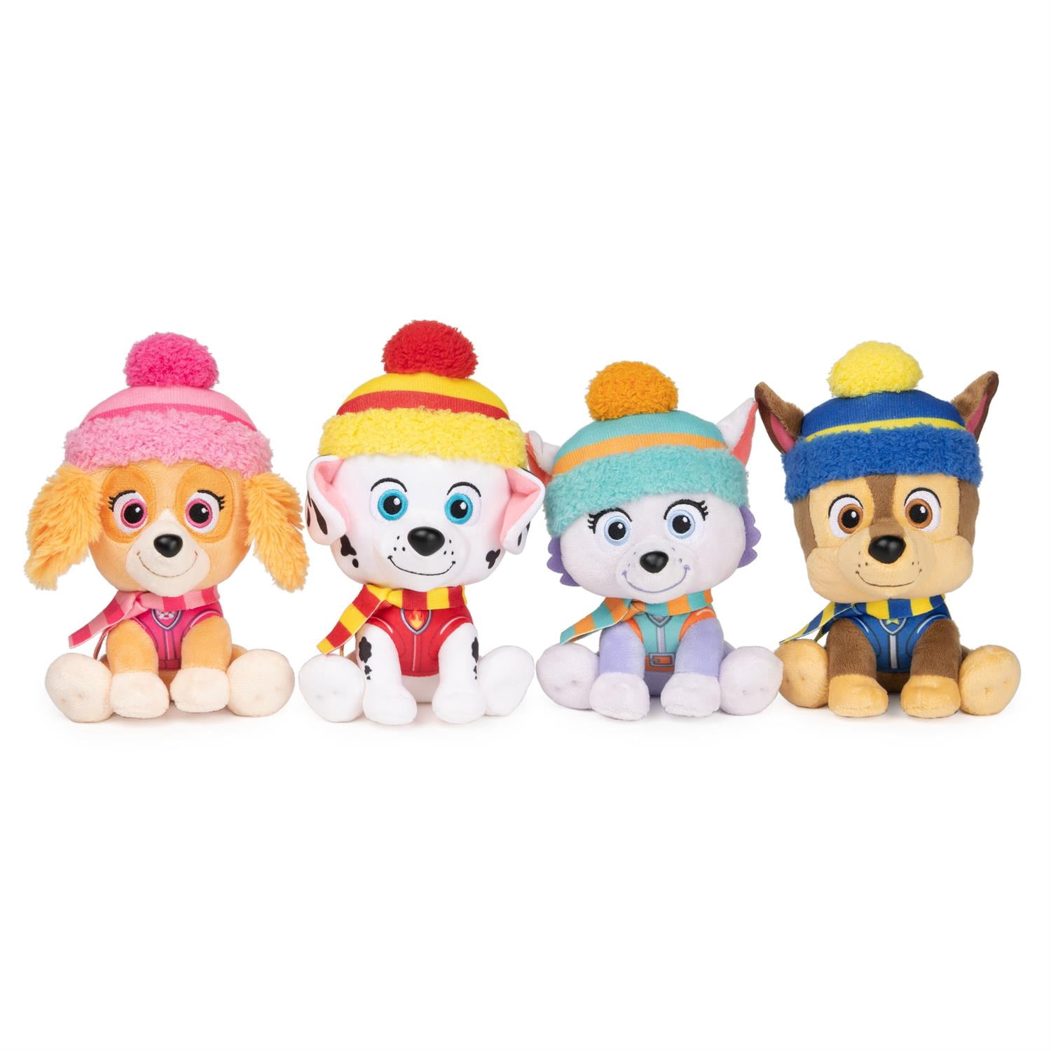 GUND Paw Patrol Holiday Winter 2 Piece 6in Plush, Chase and Marshall