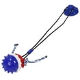 thumbnail image 2 of Chew Toy, TPR Material Large Ball Design Odorless Multifunction Teeth Grinding Pet Teeth Cleaning Toy With Suction Cup A Smoothly Floor Sticker For Pet Dog Blue, 2 of 8
